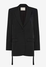 Side Stripe Single-Breasted Blazer