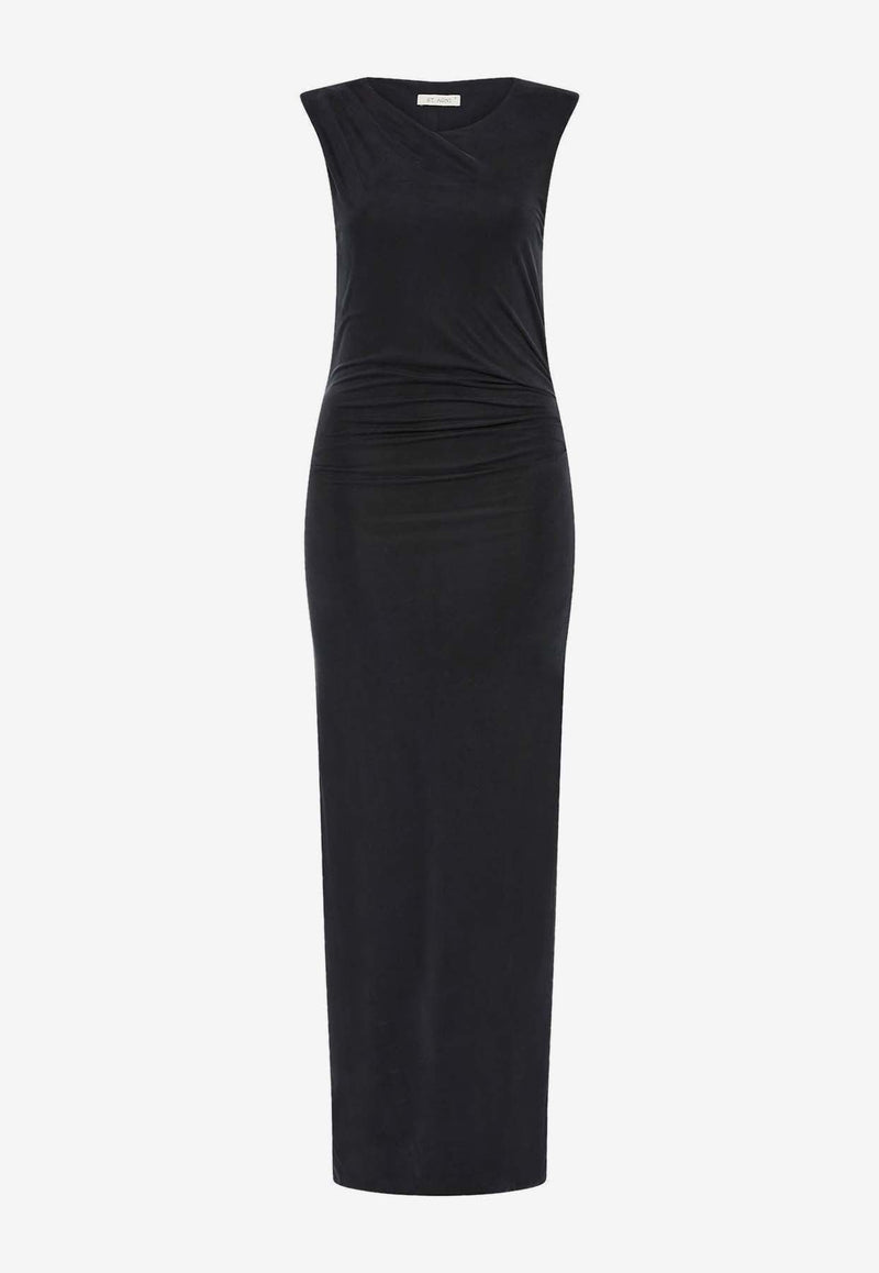 Jersey Draped Midi Dress