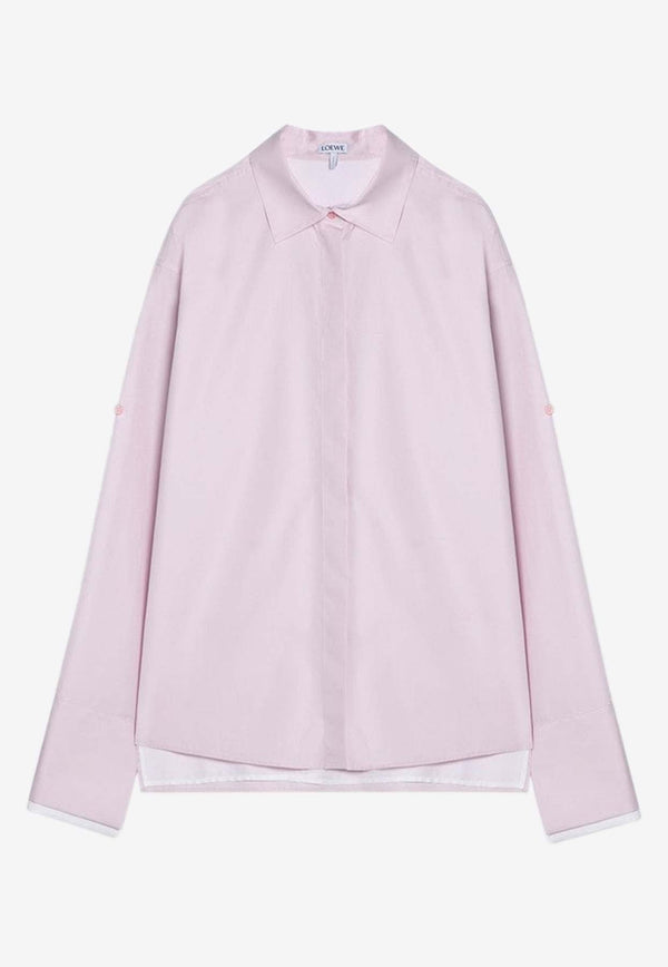 Long-Sleeved Poplin Shirt