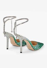 Saeda 100 Crystal-Embellished Pumps