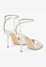 Saeda 100 Crystal-Embellished Satin Sandals