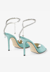 Saeda 100 Crystal-Embellished Satin Sandals