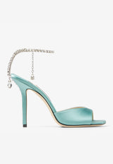 Saeda 100 Crystal-Embellished Satin Sandals