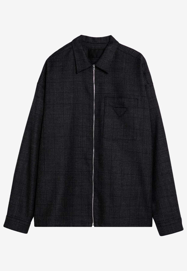 Prince of Wales Zip-Up Shirt