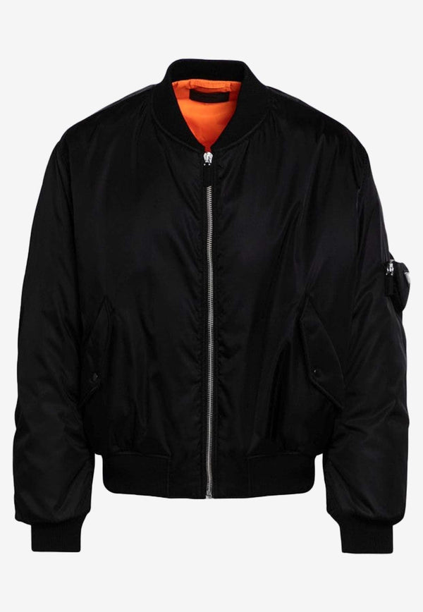 Zip-Up Padded Bomber Jacket