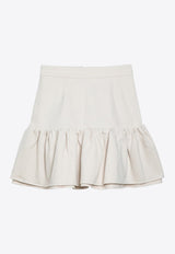 Flounced Mini Skirt