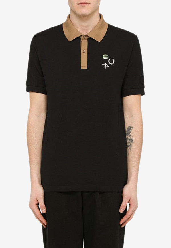 X Fred Perry Contrast Collar Polo T-shirt with Badge Detail