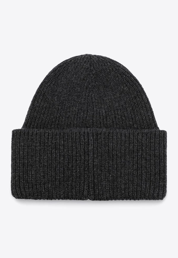 Wool-Blend Ribbed Beanie