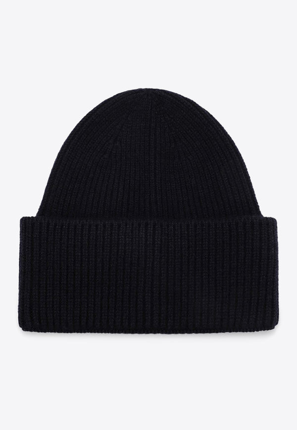 Wool-Blend Ribbed Beanie