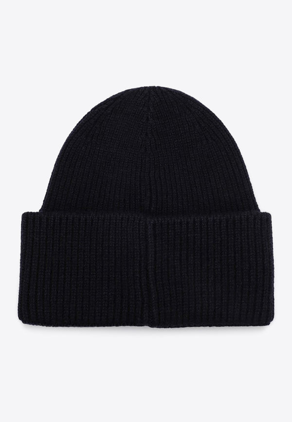 Wool-Blend Ribbed Beanie