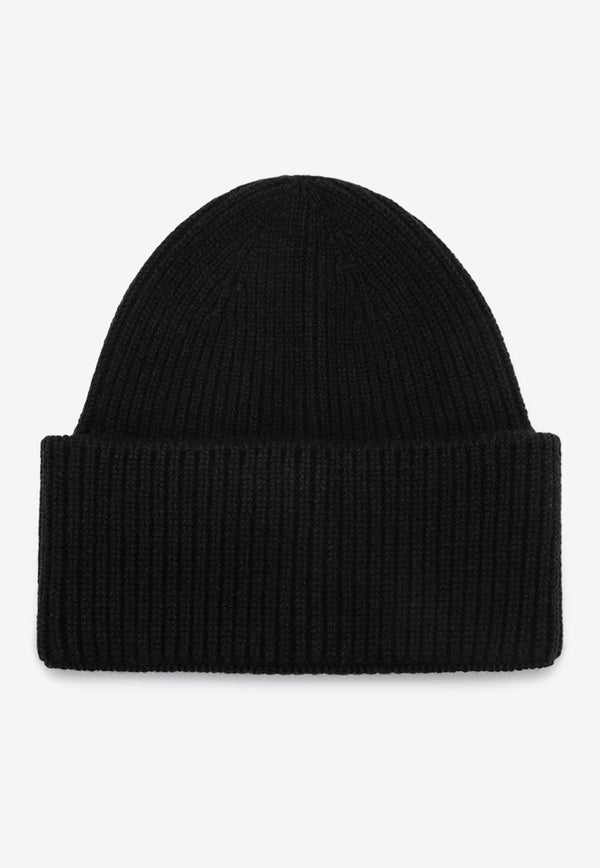 Wool-Blend Ribbed Beanie