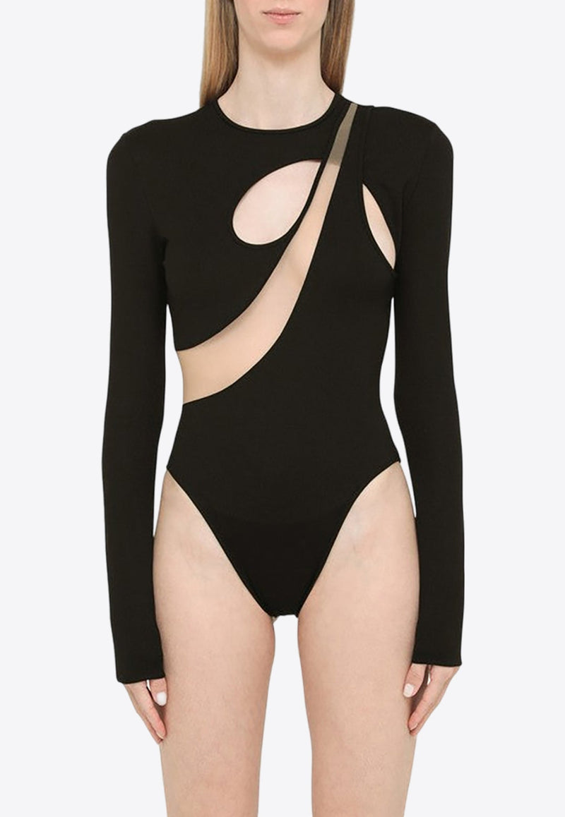 Long-Sleeved Cut-Out Bodysuit