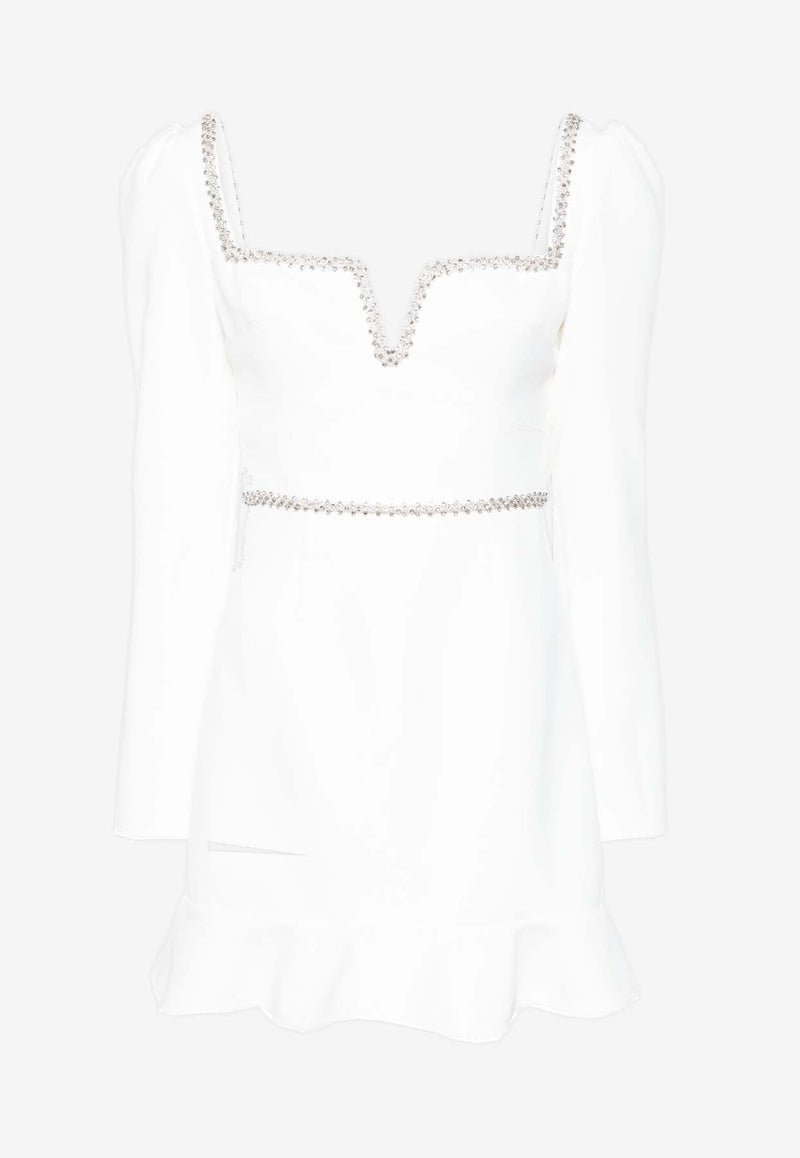 Diamanté-Embellished Mini Dress