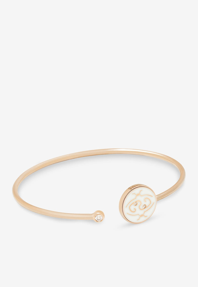 Me Oh Me Pearly Off-White Luminous 18K Rose Gold Diamond Bracelet