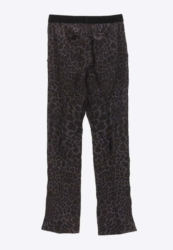 Leopard Print Silk Pants