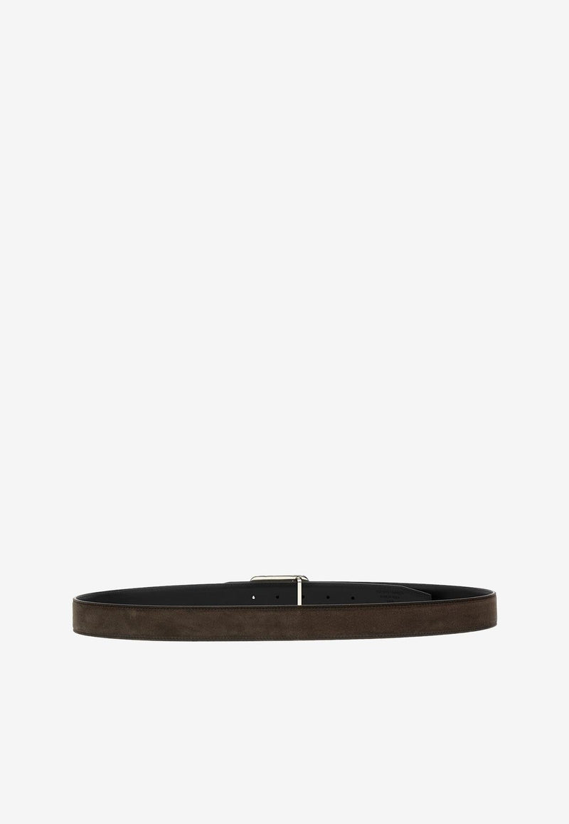 Logo Suede Belt