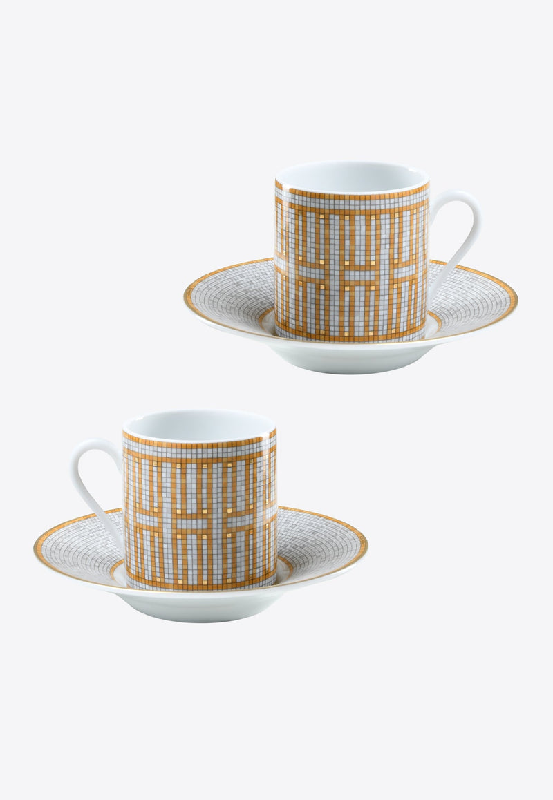 Mosaique Au 24 Coffee Cup and Saucer - Set of 2