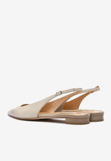 Brera Leather Slingback Flats