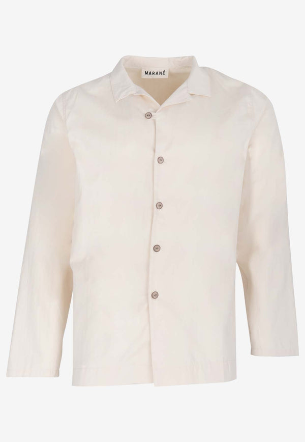 Camp Collar Long-Sleeved Shirt