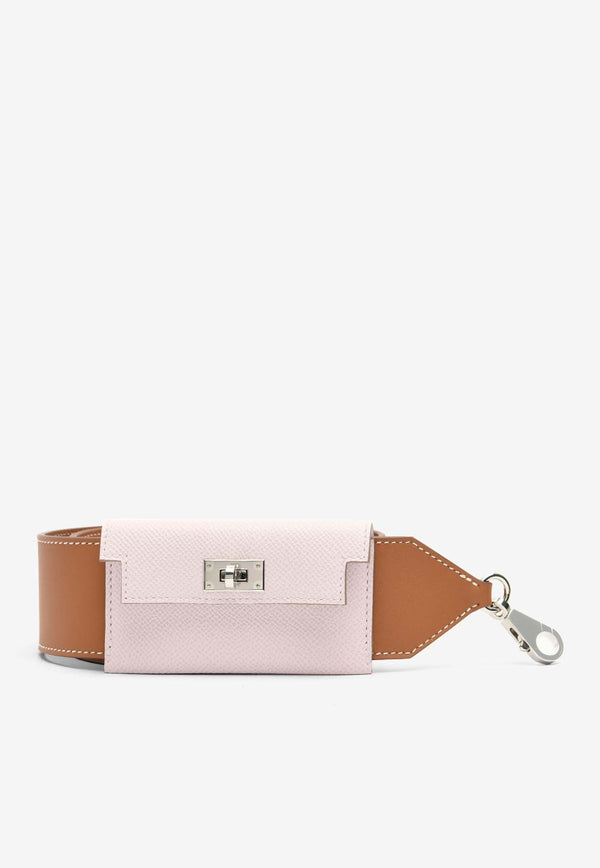 Kelly Pocket Bag Strap in Gold Swift and Mauve Pale Epsom
