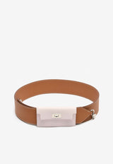 Kelly Pocket Bag Strap in Gold Swift and Mauve Pale Epsom