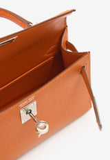Mini Kelly 20 in Orange Epsom Leather with Palladium Hardware