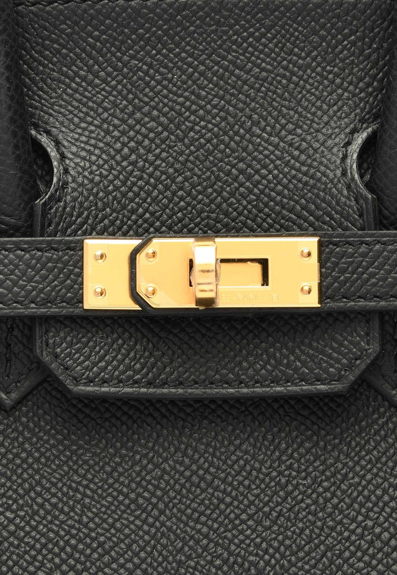 Birkin 25 Sellier in Black Epsom with Gold Hardware