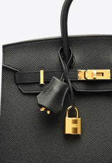 Birkin 25 in Black Epsom Leather with Gold Hardware