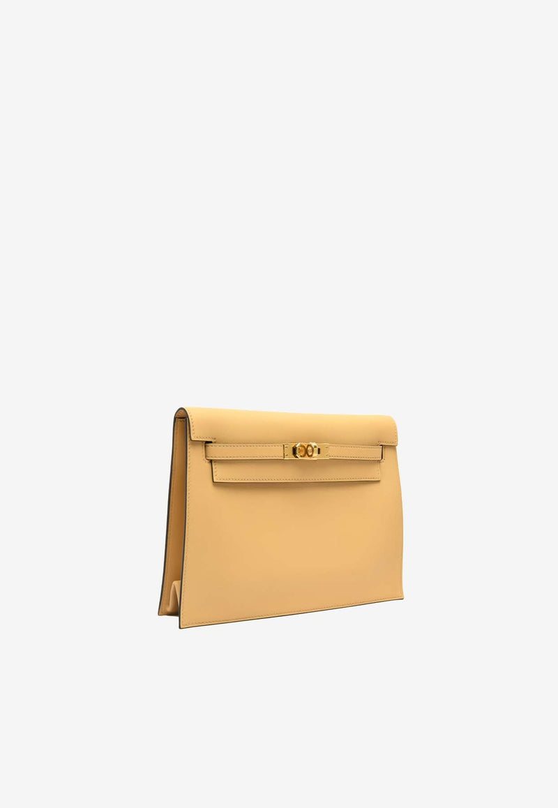 Kelly Danse in Naturel Sable Swift Leather with Gold Hardware