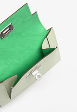 Kelly Pocket Compact Wallet in Tri-Color Epsom with Palladium Hardware