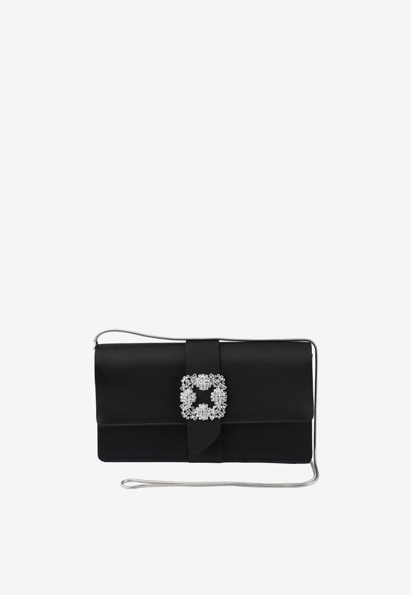 Capri Satin Clutch with CLC Crystal Buckle