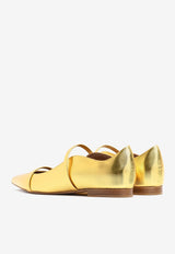 Maureen Pointed Flats in Metallic Leather