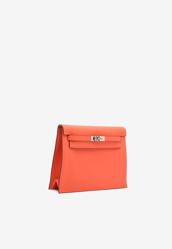 Kelly Danse in Orange Field Evercolor Leather with Palladium Hardware