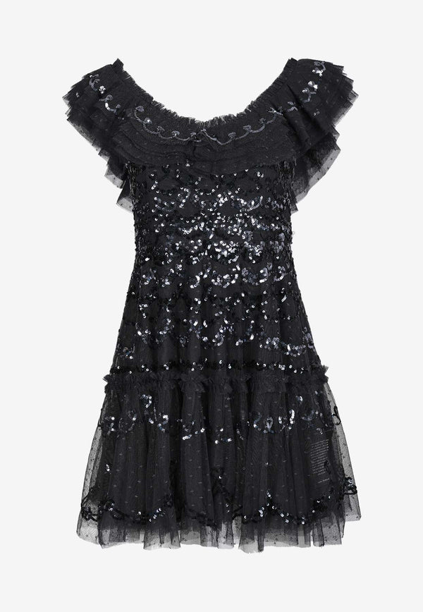 Everthine Sequin-Embellished Mini Dress