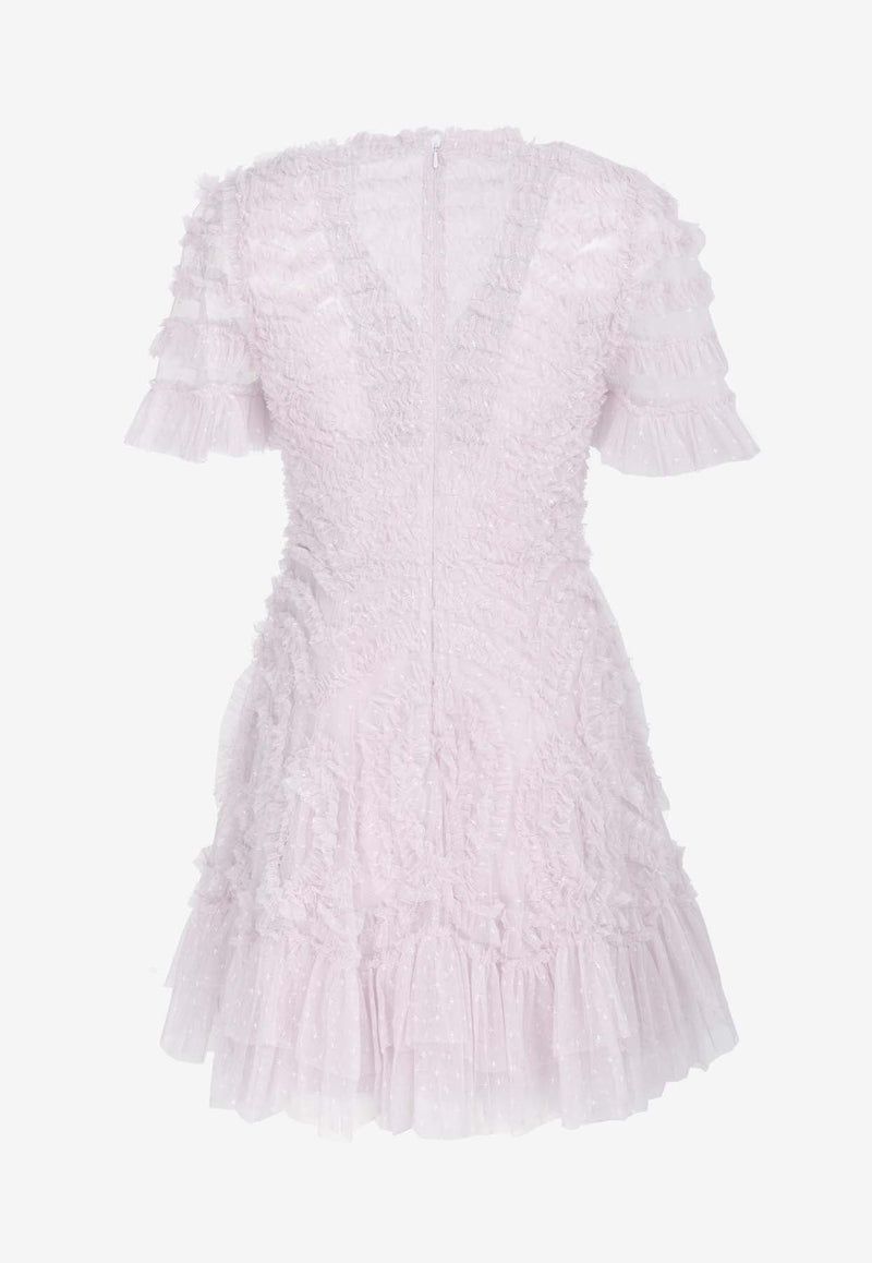 Verity V-neck Ruffled Mini Dress