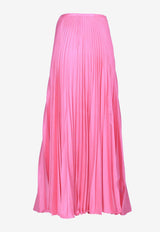 Henley Pleated Crepe Maxi Skirt