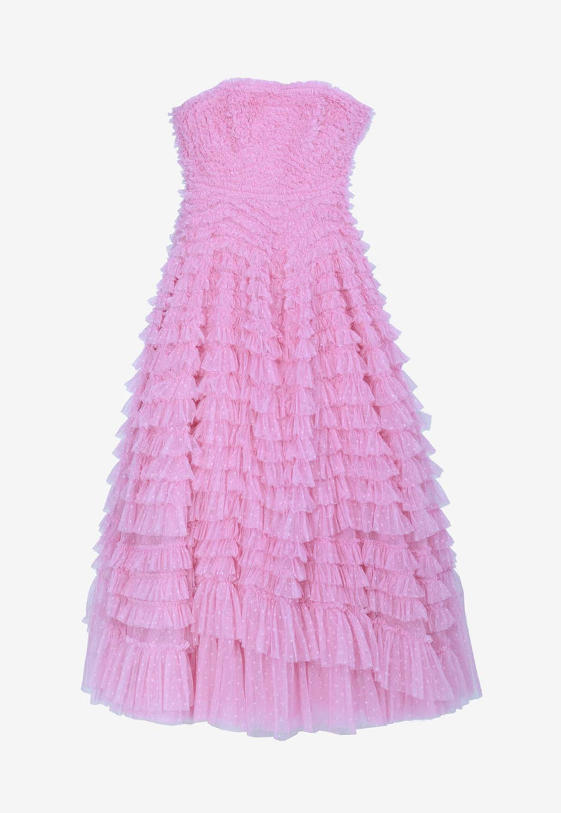 Hattie Strapless Ruffled Gown