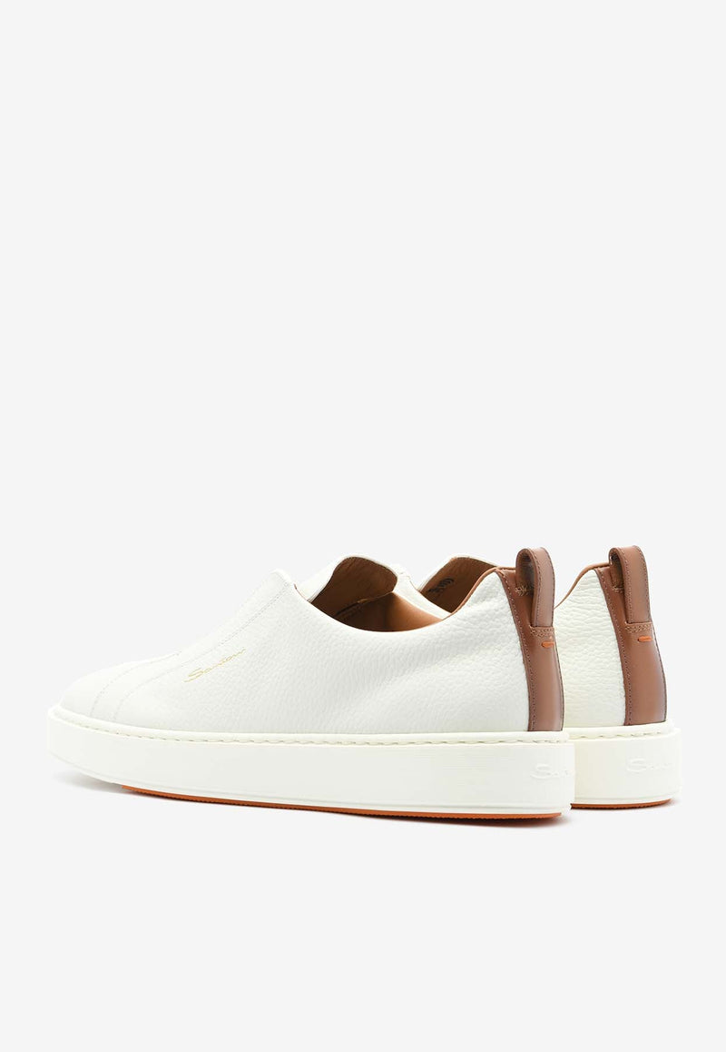 Victory Tumbled Leather Slip-On Sneakers