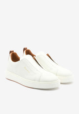 Victory Tumbled Leather Slip-On Sneakers