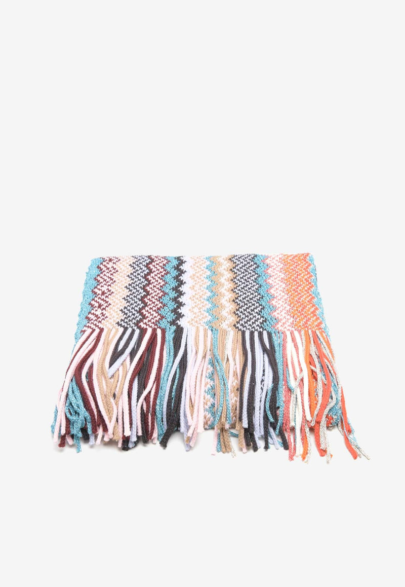 Zig Zag Wool-Blend Scarf