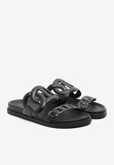 Extra Sandals in Black Calfskin