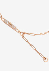 Kelly Chaine Lariat Necklace in Rose Gold and Diamonds