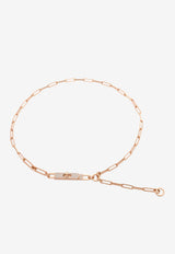 Kelly Chaine Lariat Necklace in Rose Gold and Diamonds