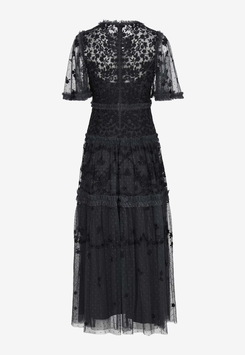 Autumn Lace Embroidered Gown