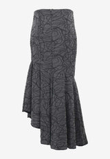 Morhy Asymmetric Midi Skirt