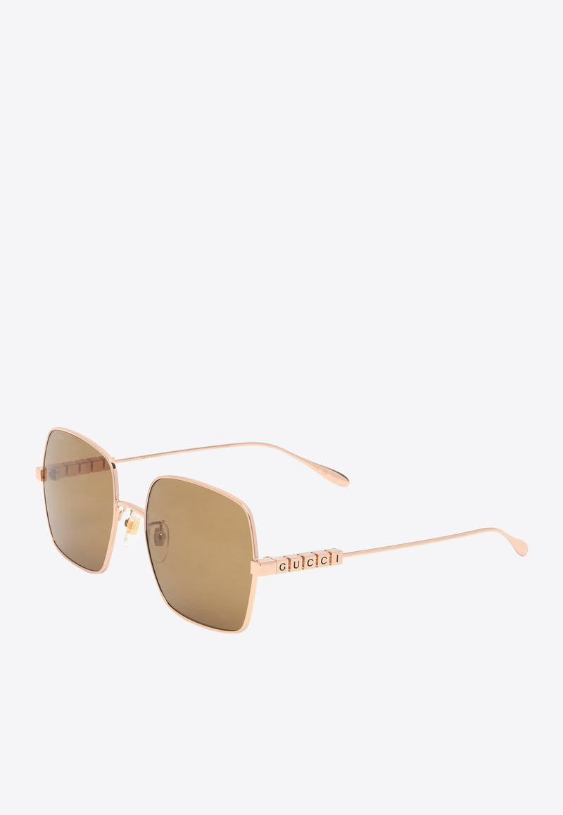 Logo Lettering Square Sunglasses