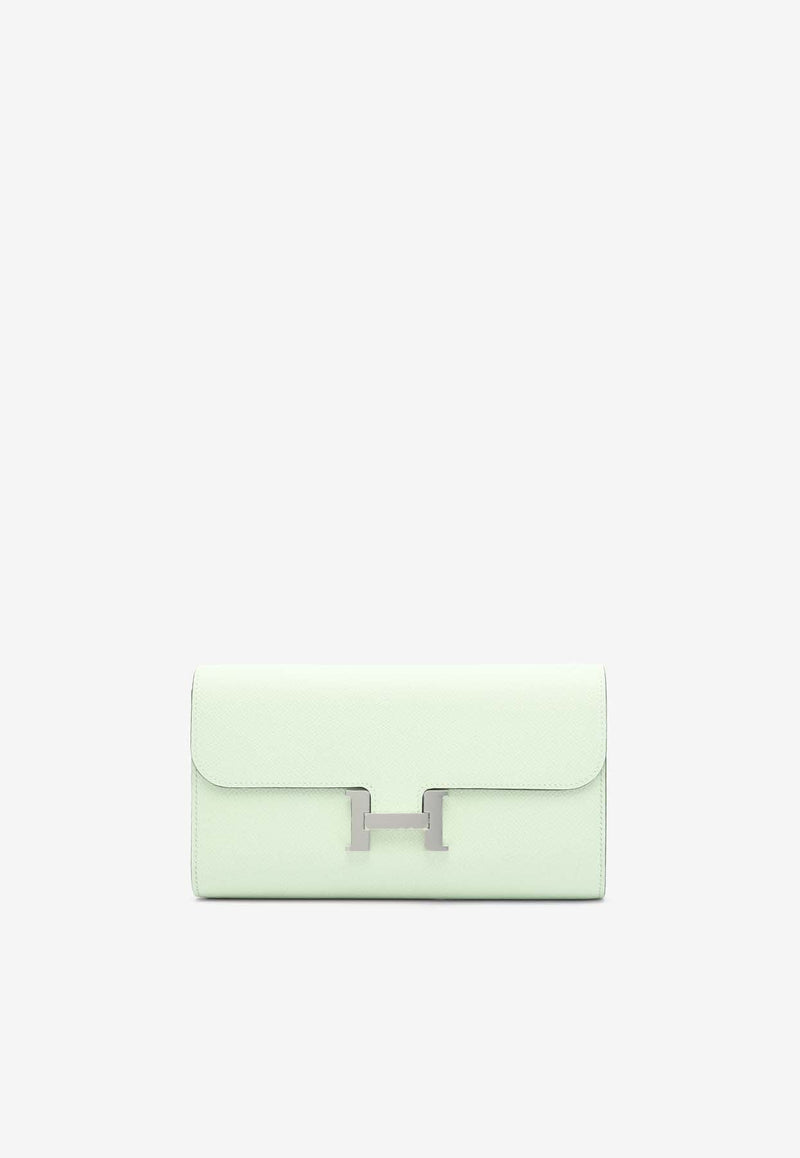 Constance To Go Wallet in Vert Fizz Epsom with Palladium Hardware