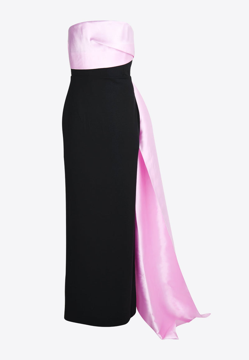 Kinsley Strapless Crepe Long Dress