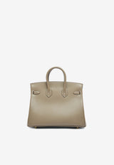 Birkin 25 in Etoupe Tadelakt Leather with Gold Hardware