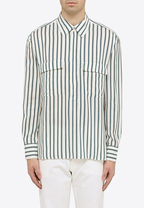 Ottanium Silk Blend Striped Shirt